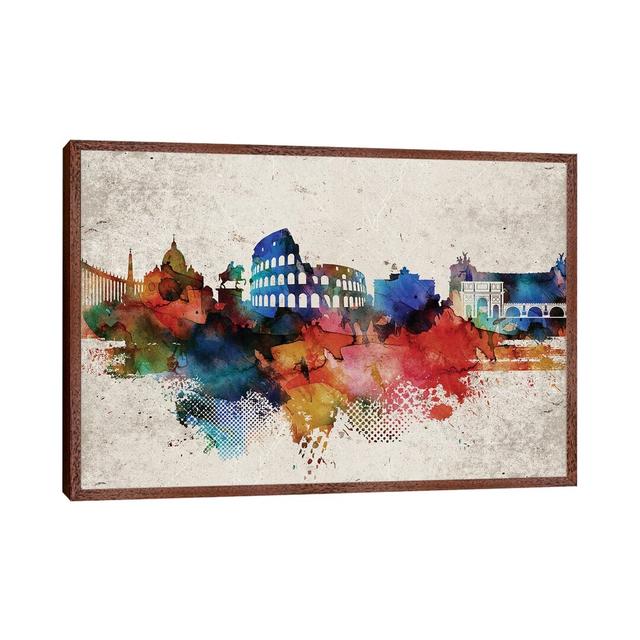 Rome Abstract Ivy Bronx Format: Classic Wood Framed Canvas, Size: 101.6cm H x 152.4cm W x 3.81cm D on Productcaster.