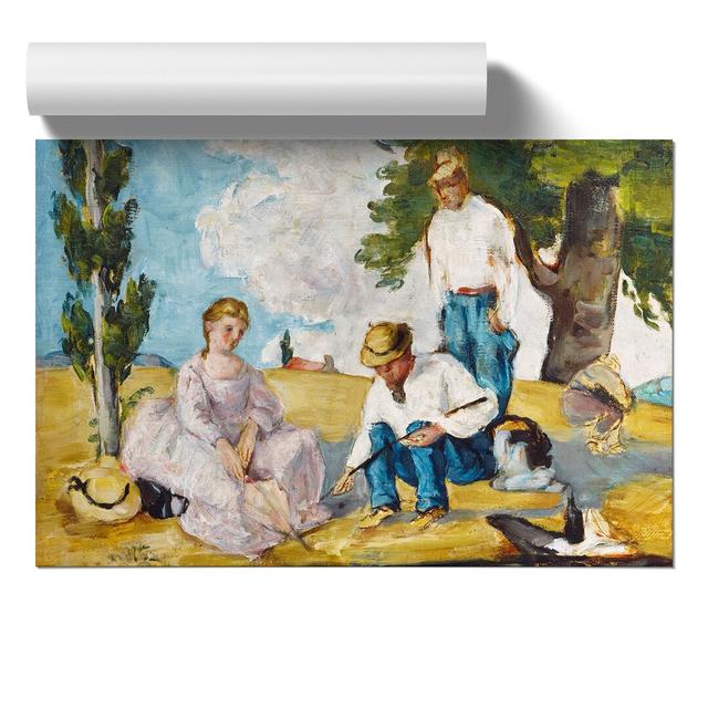 Picnic on a Riverbank by Paul Cezanne - Unframed Painting East Urban Home Size: 30cm H x 42cm W x 0.1cm D on Productcaster.