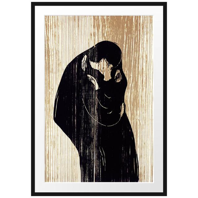 Gerahmter Kunstdruck Kiss IV von Edvard Munch Rosalind Wheeler Maße: 100 cm H x 70 cm B x 2,5 cm T on Productcaster.