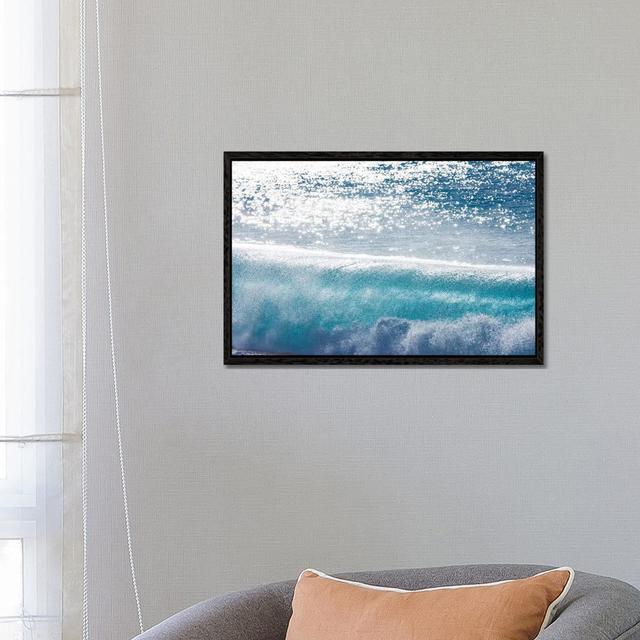 Blue Sheen by Sean Davey - Gallery-Wrapped Canvas Giclée on Canvas Beachcrest Home Size: 45.72cm H x 66.04cm W x 3.81cm D, Format: Black Framed on Productcaster.