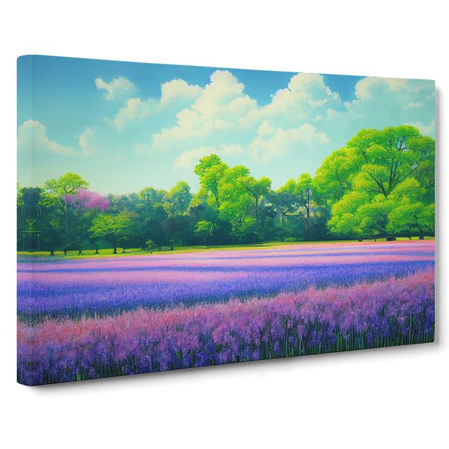 Innovative Bluebell Field - Wrapped Canvas Graphic Art ClassicLiving Size: 50cm H x 76cm W x 3cm D on Productcaster.