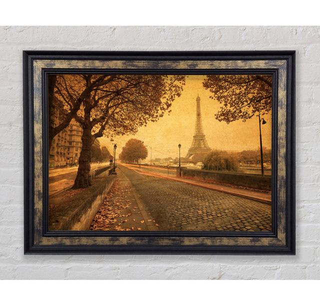 Eiffel Tower Retro 11 - Single Picture Frame Art Prints Ebern Designs Size: 75.43cm H x 106.68cm W on Productcaster.