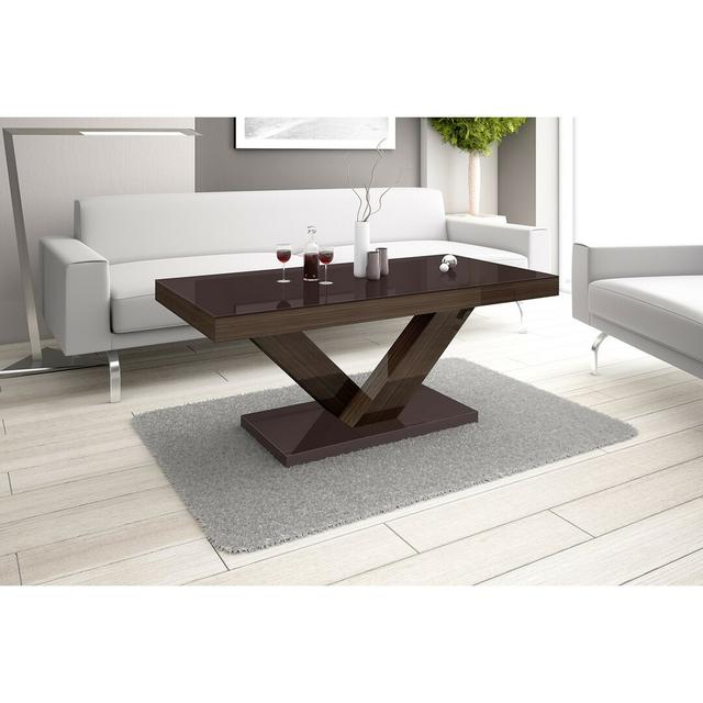 Abramson Coffee Table Ivy Bronx Colour: Brown/Walnut-Wenge high gloss on Productcaster.