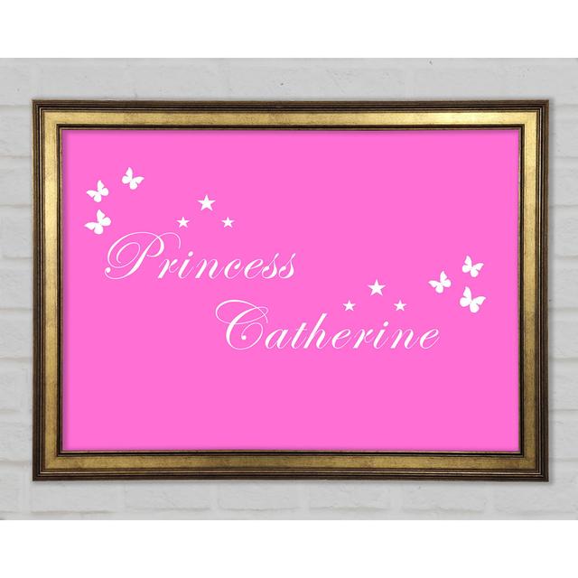 Girls Room Quote Your Own Name Princess Framed Print Happy Larry Size: 29.7cm H x 42cm W 1.5cm D on Productcaster.