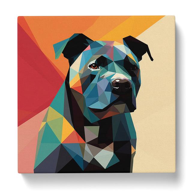 Staffordshire Bull Terrier Suprematism No.5 17 Stories Size: 50cm H x 50cm W x 3cm D on Productcaster.