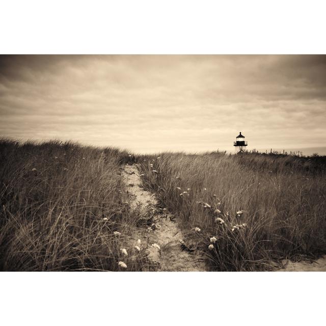 Nantucket Light Sepia by Aledanda - Wrapped Canvas Art Prints Brambly Cottage Size: 20cm H x 30cm W x 3.8cm D on Productcaster.