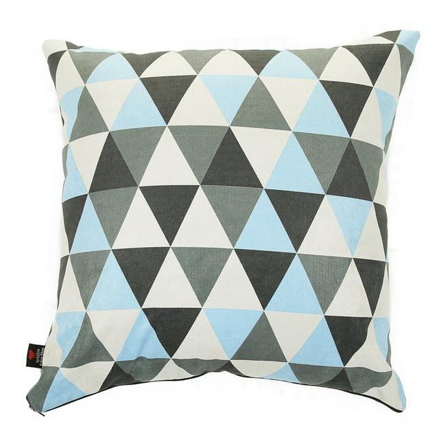 Migrati Geometric Square Throw Cushion Ebern Designs Colour: Blue, Size: Medium on Productcaster.