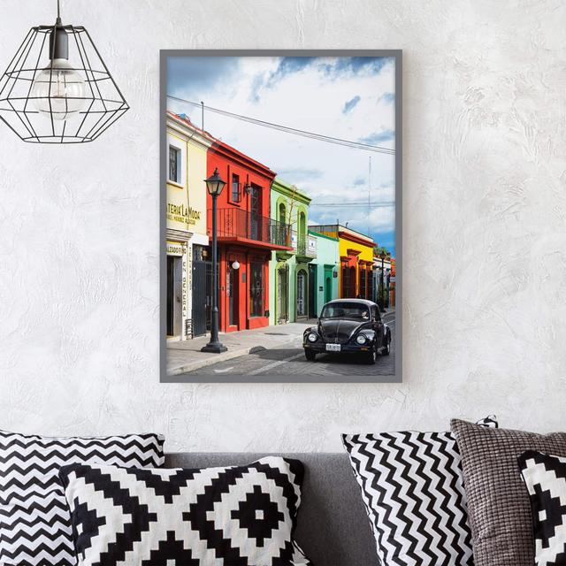 Colorful Facades Black Beetle - Picture Frame Graphic Art Ebern Designs Frame Option: Grey Framed, Size: 100cm H x 70cm W x 2cm D on Productcaster.