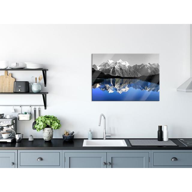 Huge Mountains In Front Of Mirror Lake - No Frame Print on Glass Union Rustic Size: 60cm H x 80cm W x 0.4cm D on Productcaster.