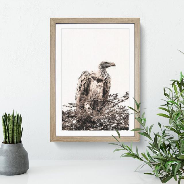 Vulture Vol.1 Painting - Picture Frame Graphic Art East Urban Home Size: 36cm H x 27cm W x 2cm D, Frame Option: Oak on Productcaster.