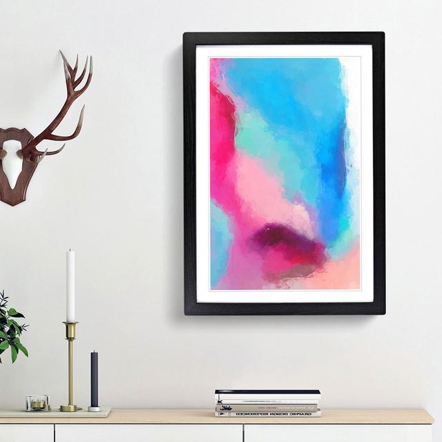 Fusion of Colour in Abstract - Picture Frame Painting Print East Urban Home Size: 36cm H x 27cm W x 2cm D, Frame Option: Black Framed on Productcaster.