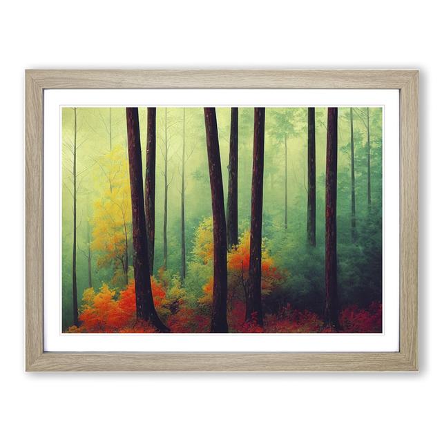 Forest Vol.7 - Single Picture Frame Painting Alpen Home Size: 25cm H x 34cm W x 2cm D, Frame Colour: Oak Framed on Productcaster.