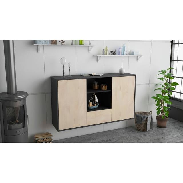 Darrell Sideboard Brayden Studio Colour (Body/Front): Black/Cedar on Productcaster.