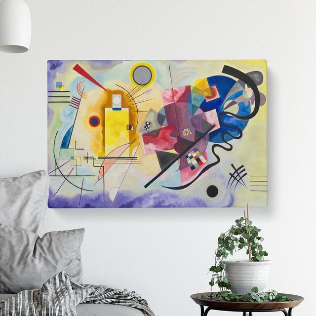 Yellow-Red-Blue by Wassily Kandinsky - Wrapped Canvas Painting East Urban Home Size: 40cm H x 60cm W x 3cm D on Productcaster.