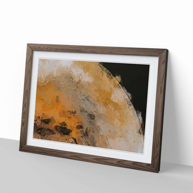 Touching Midnight in Abstract - Picture Frame Painting Print East Urban Home Size: 50cm H x 76cm W x 2cm D, Frame Option: Walnut on Productcaster.