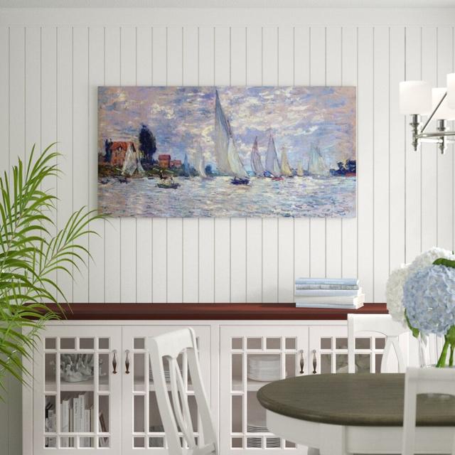 Claude Monet - Wrapped Canvas Painting East Urban Home Size: 70cm H x 140cm W x 1.8cm D on Productcaster.