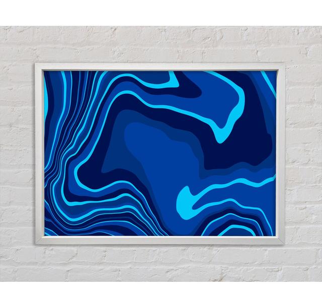 Blue Ocean Shapes - Print Bright Star Size: 84.1cm H x 118.9cm W x 3.3cm D on Productcaster.