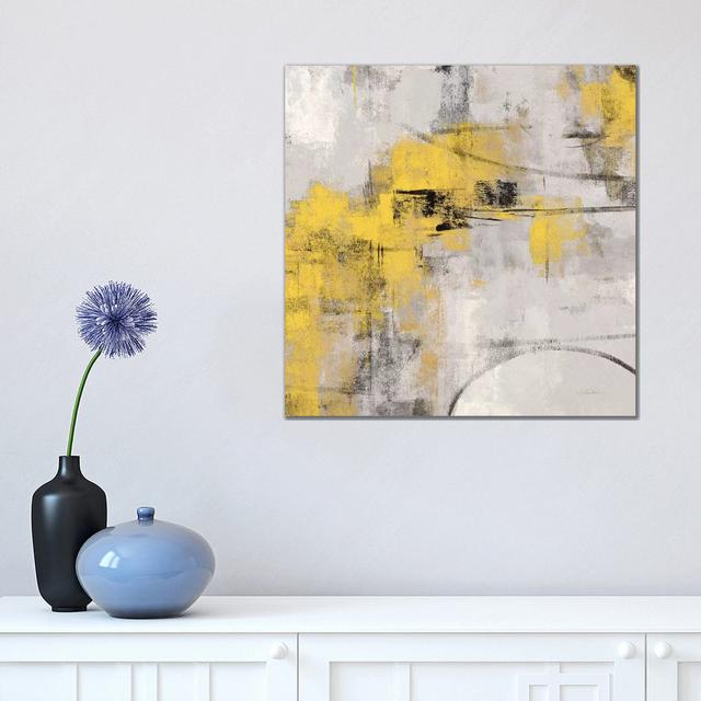 Stone Gardens II Yellow by Silvia Vassileva - Wrapped Canvas Painting Metro Lane Size: 45.72cm H x 45.72cm W x 3.81cm D on Productcaster.