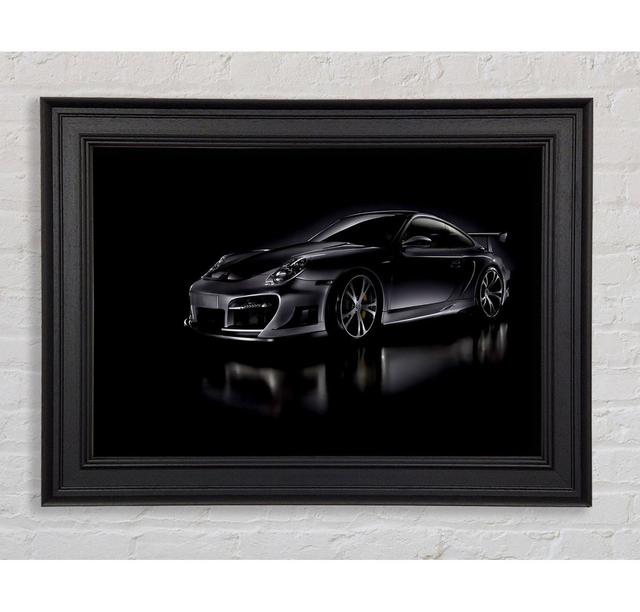 Dark Porsche GT Street Racing - Single Picture Frame Art Prints Williston Forge Size: 100cm H x 141.4cm W x 8cm D on Productcaster.