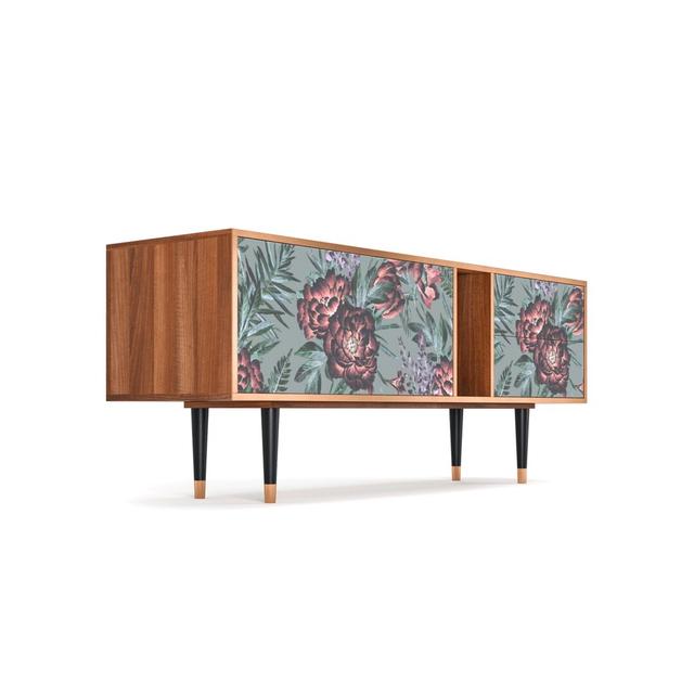 Yokley TV Stand for TVs up to 70" Ebern Designs Pattern: Light Peonies on Productcaster.