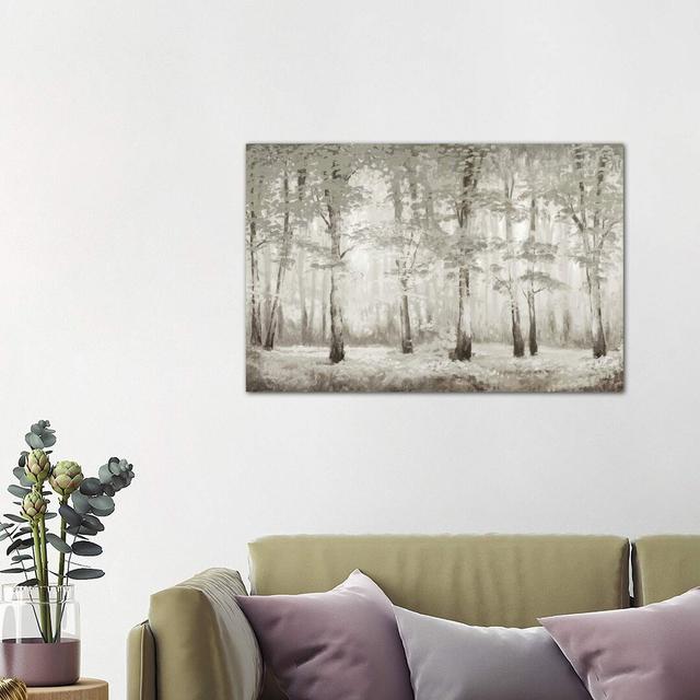 Misty Woodland Glow by Michael Marcon - Wrapped Canvas Graphic Art Print Alpen Home Size: 66.04cm H x 101.6cm W x 1.91cm D on Productcaster.