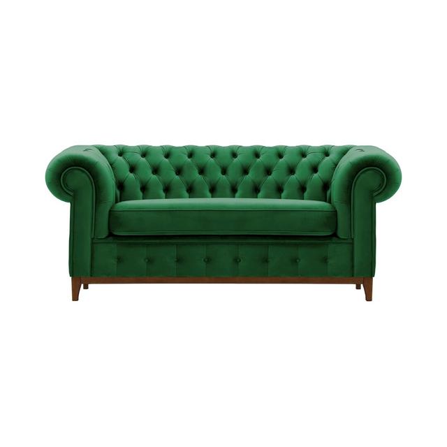 Fruithurst 3 Seater Chesterfield Sofa Marlow Home Co. Leg Colour: Brown, Upholstery Colour: Green on Productcaster.