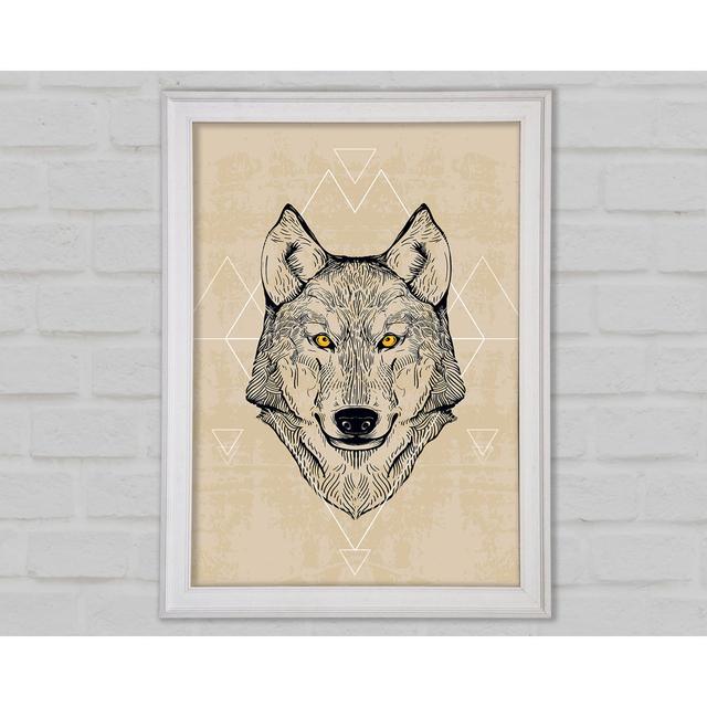 Wolfskopf - Druck Union Rustic Größe: 59,7 cm H x 42 cm B x 1,5 cm T on Productcaster.