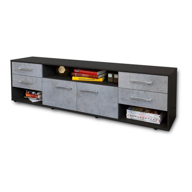 Bardara TV Stand for TVs up to 60 Brayden Studio Colour: Concrete/Anthracite on Productcaster.