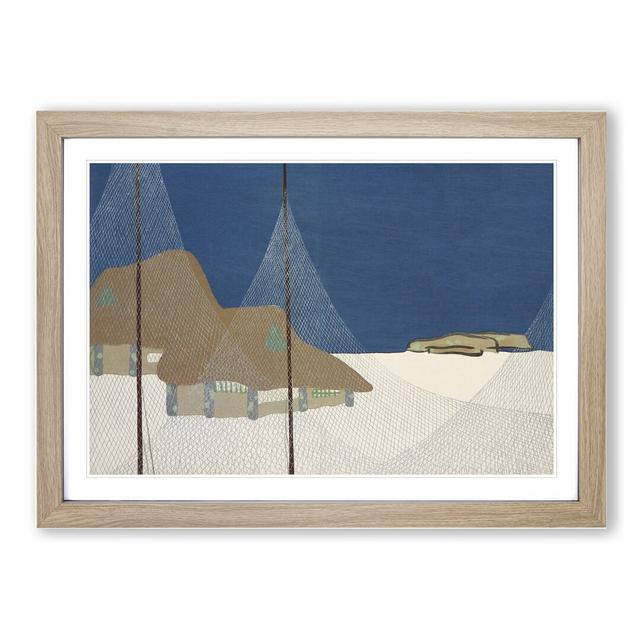 Fishing Village by Kamisaka Sekka - Picture Frame Painting East Urban Home Frame Option: Oak Framed, Size: 36cm H x 48cm W x 2cm D on Productcaster.