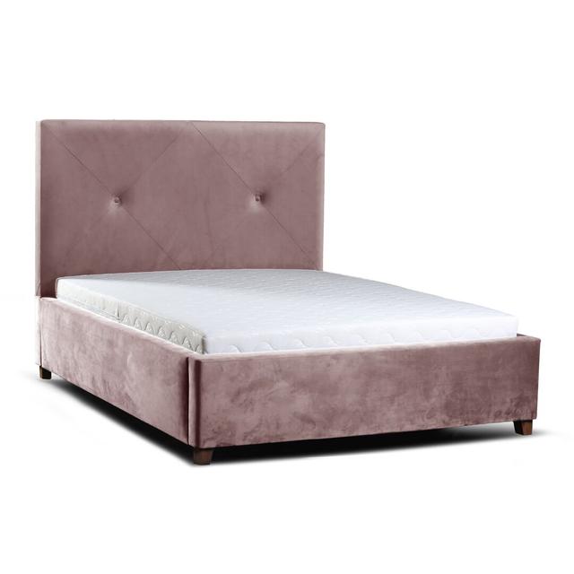 Womack Upholstered Ottoman Bed Canora Grey Colour: Pink Powder, Size: Super King (6') on Productcaster.