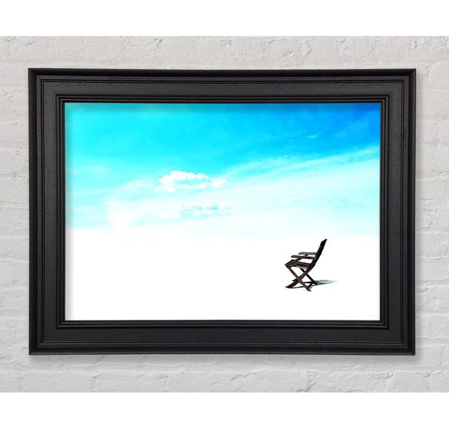 Stillness On The Beach Horizon Framed Print Highland Dunes Size: 84.1cm H x 142.2cm W on Productcaster.