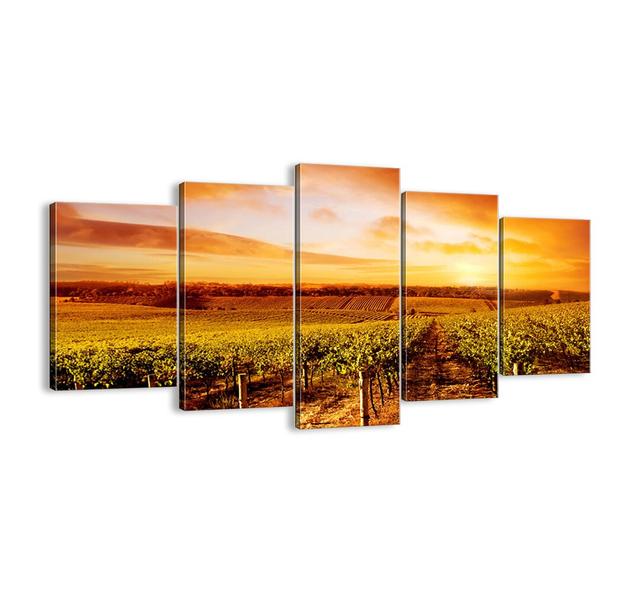 Delicate Fruity with a Hint of Sun - 5 Piece Unframed Photograph Print Set on Canvas Brayden Studio Size: 85cm H x 160cm W x 1.8cm D on Productcaster.