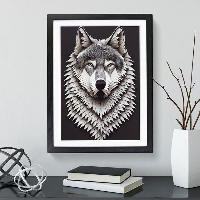 XV1022-5285X Wolf Spikes No.1 - Single Picture Frame Print Alpen Home Size: 46cm H x 34cm W, Frame Colour: Black on Productcaster.