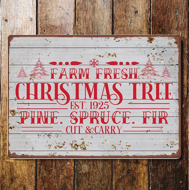 Farm Fresh Christmas Trees Wall Décor The Seasonal Aisle Size: 60cm H x 80cm W on Productcaster.