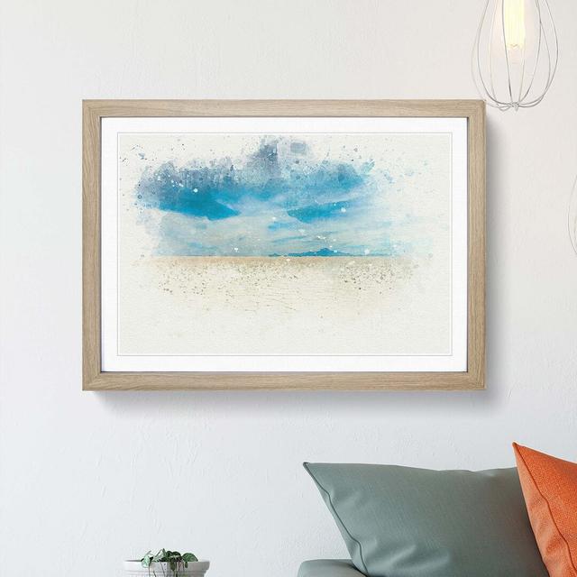 Salar De Uyuni Salt Flat in Bolivia in Abstract - Picture Frame Graphic Art Print East Urban Home Frame Option: Oak, Size: 40cm H x 60cm W x 2cm D on Productcaster.