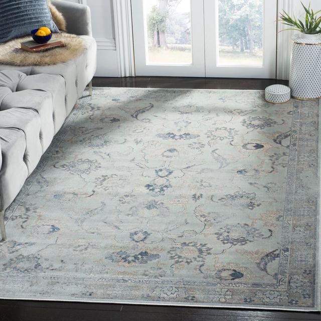 Bolen Oriental Hand Woven Light Blue/Light Grey Area Rug ClassicLiving Rug Size: Rectangle 243 x 304cm on Productcaster.