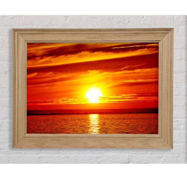 The Oceans Golden Delight Framed Print House of Hampton Size: 59.7cm H x 84.1cm W x 8cm D, Format: Natural Framed Paper on Productcaster.