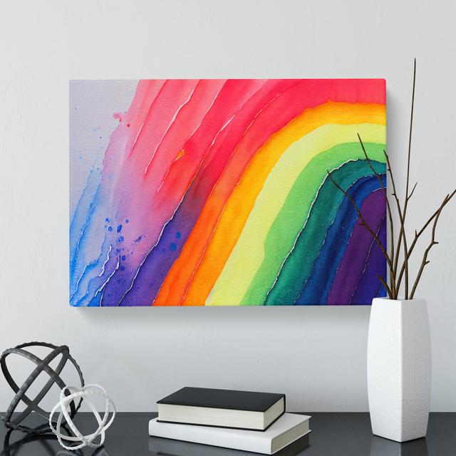 Watercolour Rainbow Art Vol.1 Abstract - Wrapped Canvas Painting Metro Lane on Productcaster.