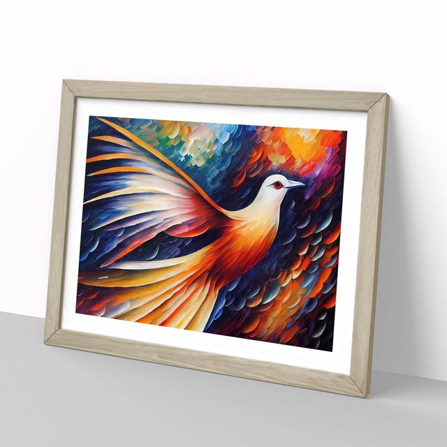 Dove Bird Vol.2 Abstract - Picture Frame Graphic Art Ophelia & Co. Frame Colour: Oak Framed, Size: 25cm H x 34cm W x 2cm D on Productcaster.