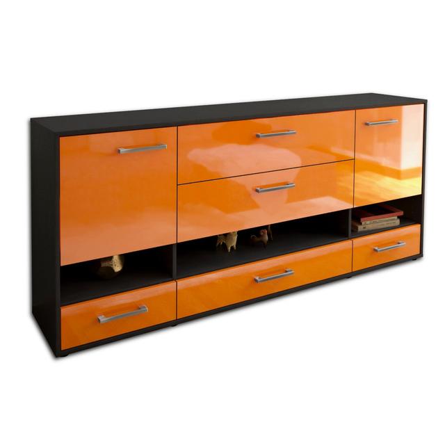 180cm Wide 5 Drawer Sideboard 17 Stories Colour: Orange/Anthracite on Productcaster.