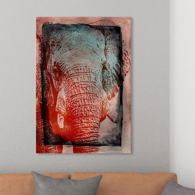 'Elephant in the Wild' Graphic Art on Wrapped Canvas East Urban Home Size: 114.3 cm H x 76.2 cm W on Productcaster.