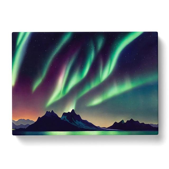 Northern Lights Watercolour Vol.6 - Wrapped Canvas Graphic Art 17 Stories Size: 50cm H x 76cm W x 3cm D on Productcaster.