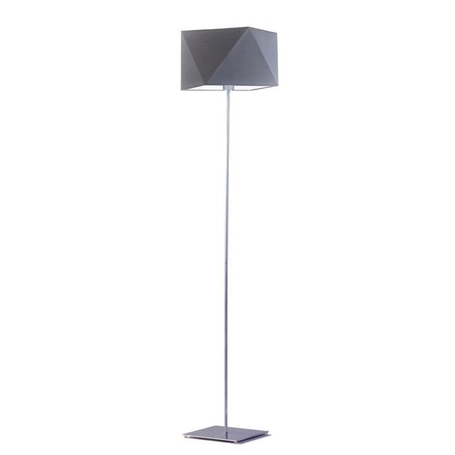 156 cm Stehlampe Ayaa 17 Stories Schirmfarbe: Grau, Gestellausführung: Silberfarben on Productcaster.