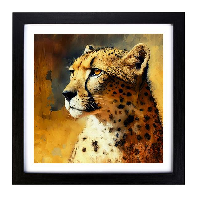 Cheetah Post-Impressionism - Single Picture Frame Print on Wood Marlow Home Co. Format: Black on Productcaster.