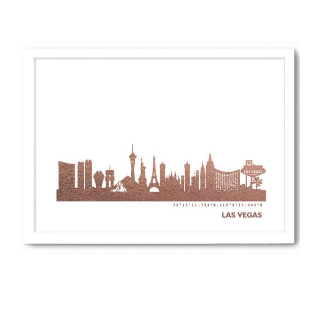 Gerahmtes Poster Las Vegas Skyline Brayden Studio Größe: 33cm H x 43cm W x 4cm D on Productcaster.