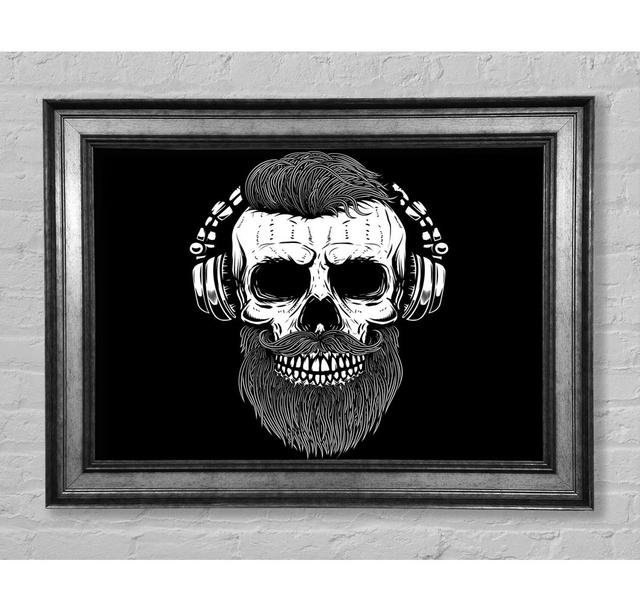 Dj Headphones Skull Beard - Single Picture Frame Art Prints Bright Star Size: 84.1cm H x 142.2cm W x 8cm D on Productcaster.