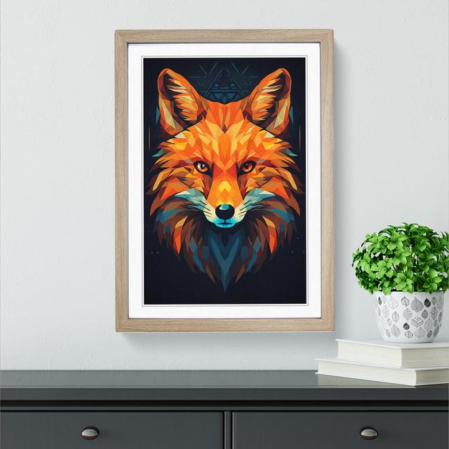 Fox Geometric Alpen Home Format: Oak Framed, Size: 64cm H x 46cm W on Productcaster.