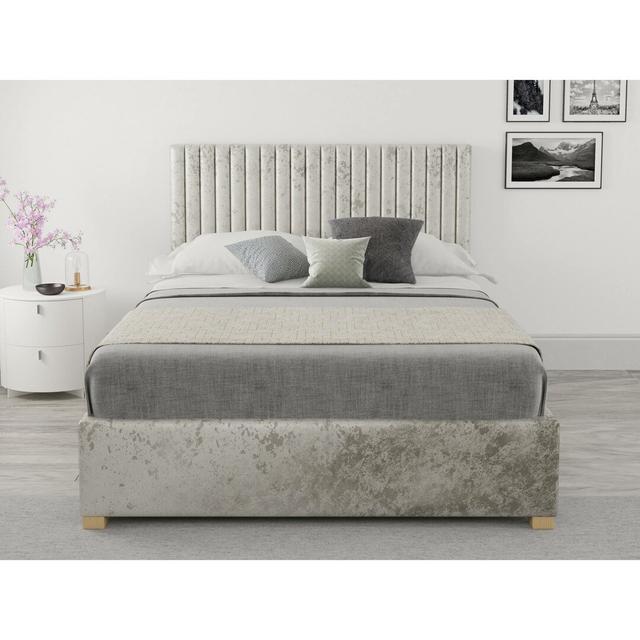 Chevy Upholstered Ottoman Bed Zipcode Design Mattress Size: Small Double (4'), Colour: Pearl on Productcaster.