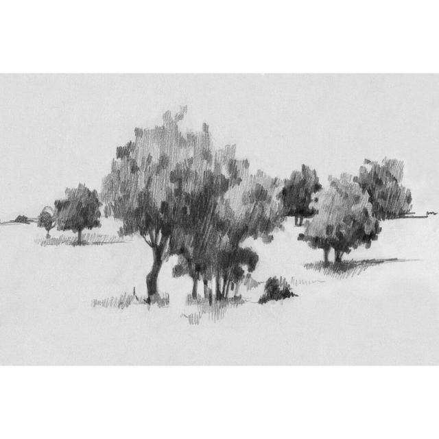 Treeline Sketch II by Emma Caroline - Wrapped Canvas Print Rosalind Wheeler Size: 20cm H x 30cm W on Productcaster.