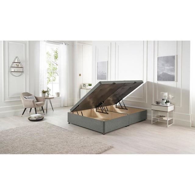 Premier Ottoman Bed 17 Stories Size: Double (4'6), Colour: Silver on Productcaster.